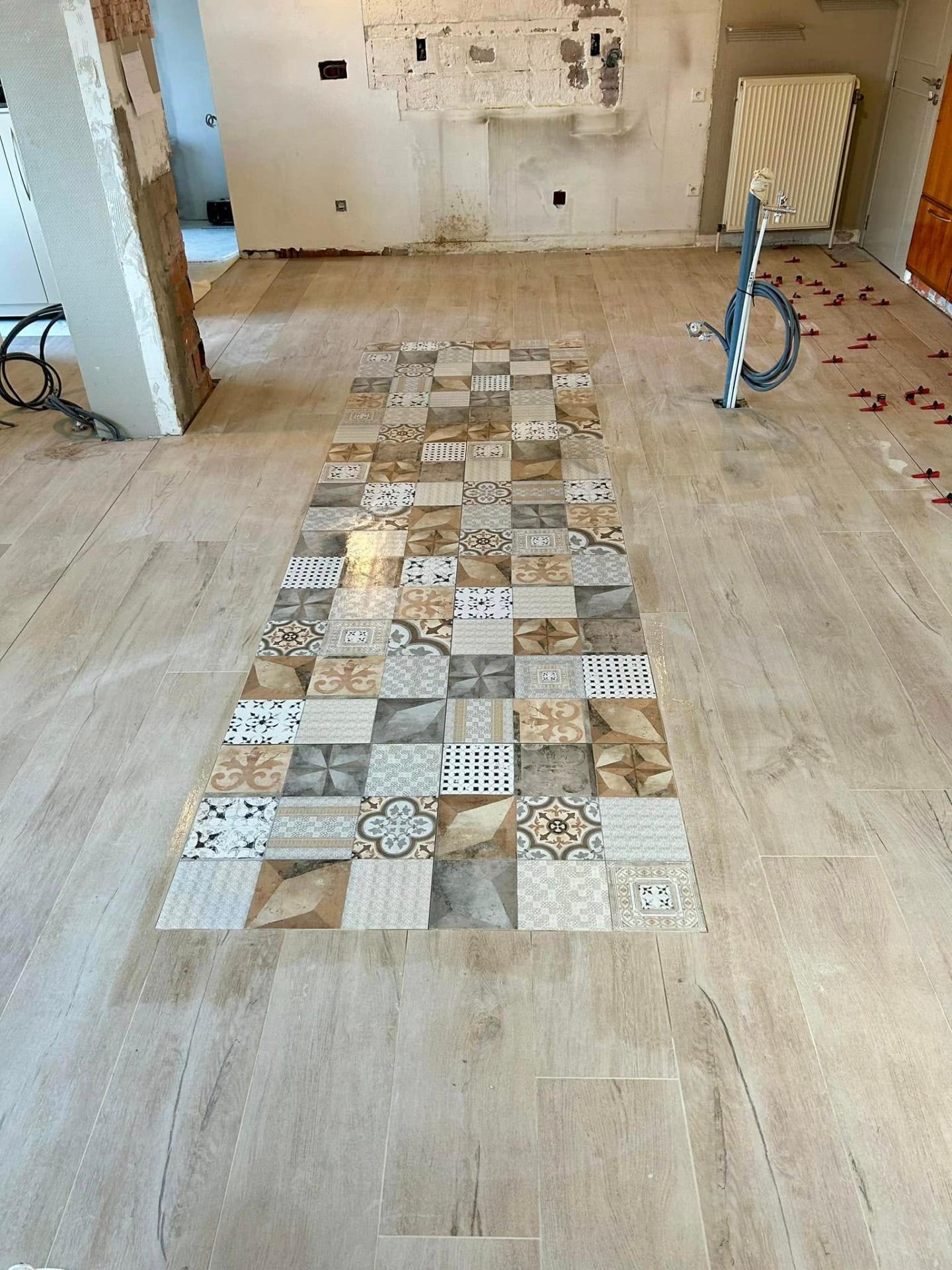 Keramisch parket met patroontegel